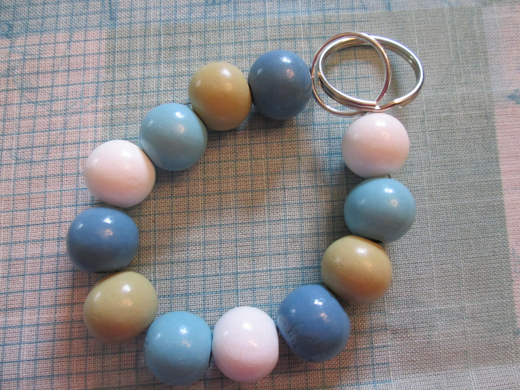 Lanyard Bracelet, Blue Bead wristlet, 1996, detail 2