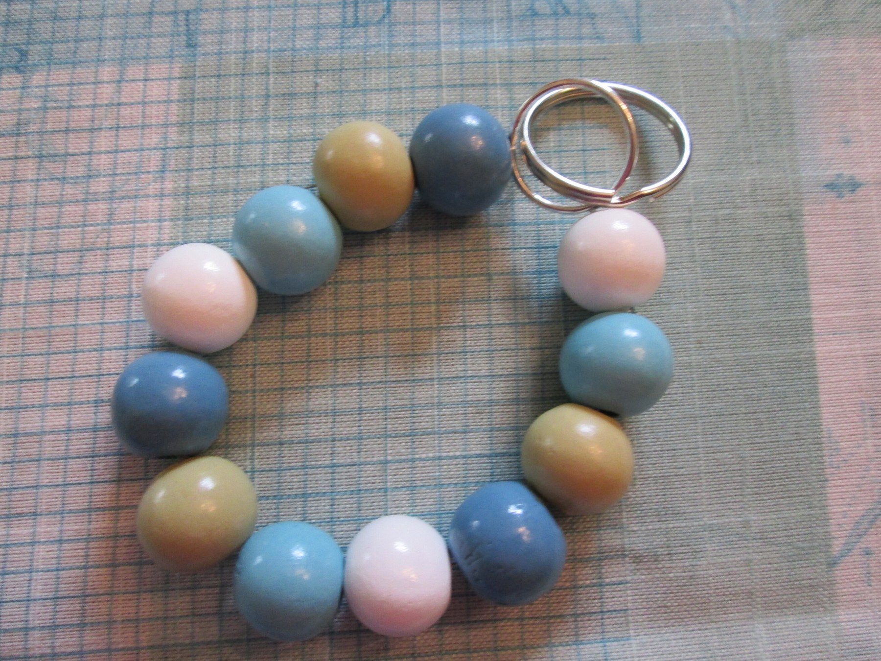 Lanyard Bracelet, Blue Bead wristlet, 1996, detail 4