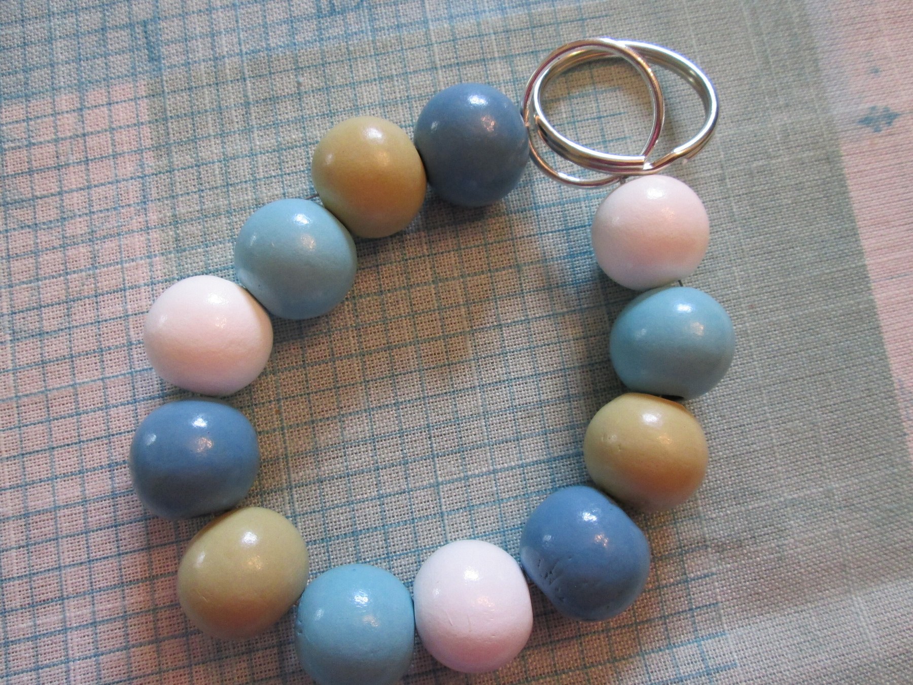 Lanyard Bracelet, Blue Bead wristlet, 1996, detail 5