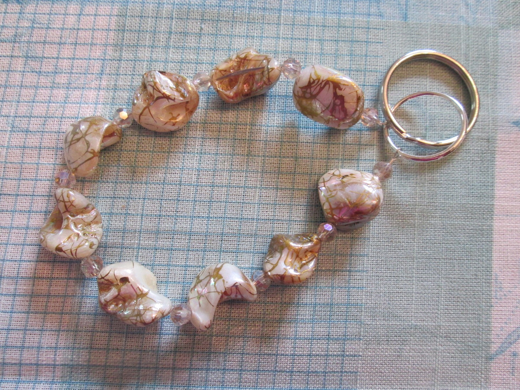 Lanyard bracelet, Gold Drizzle Shell wristlet, 1994, detail 3