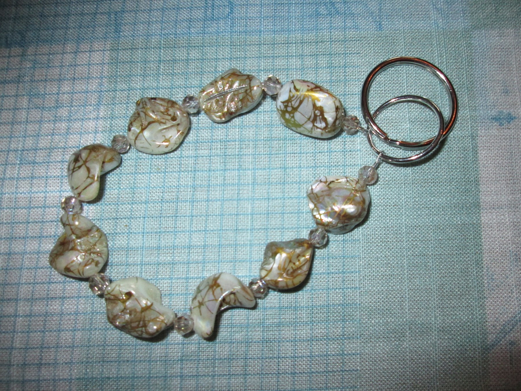 Lanyard bracelet, Gold Drizzle Shell wristlet, 1994, detail 4
