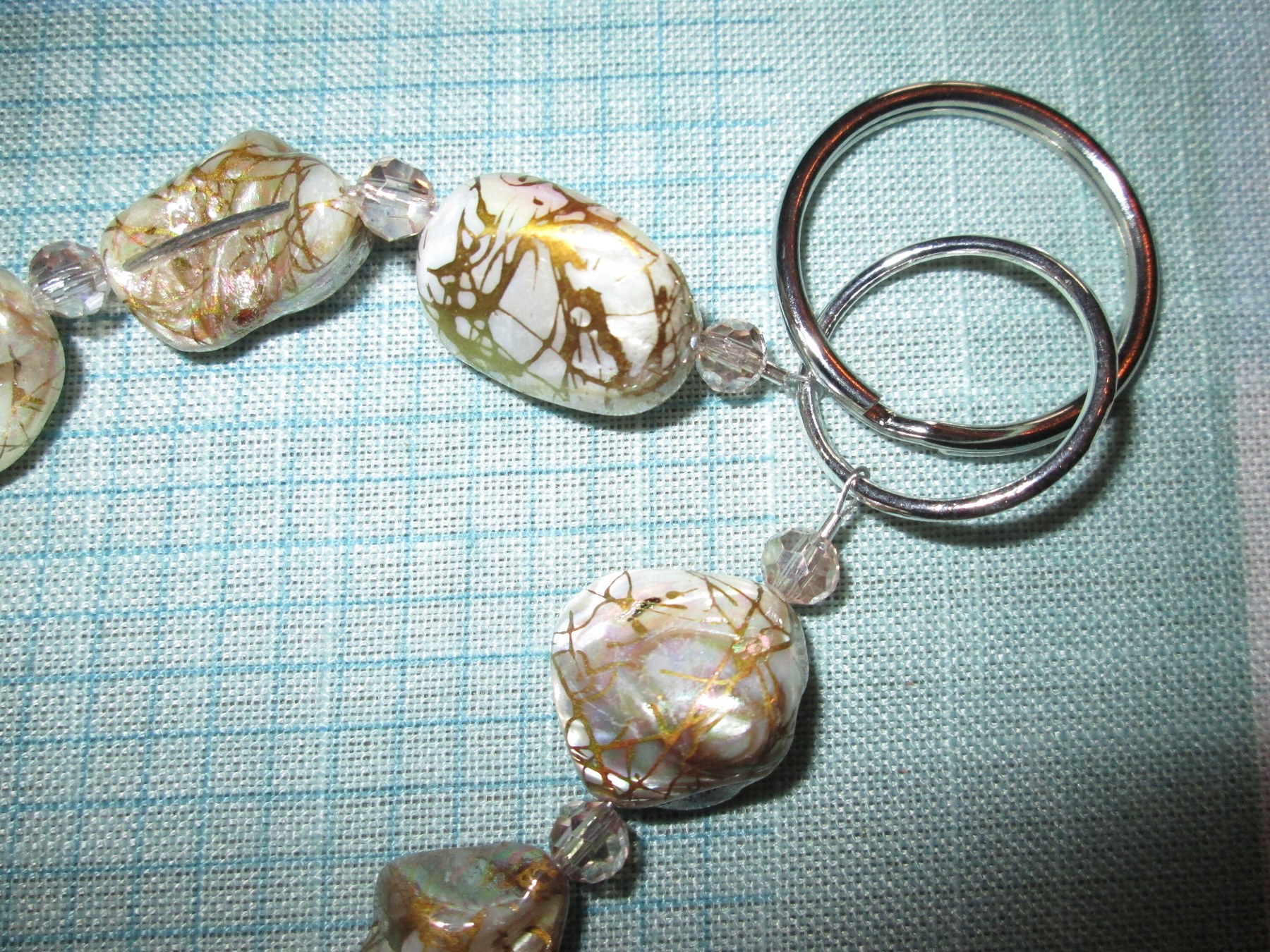 Lanyard bracelet, Gold Drizzle Shell wristlet, 1994, detail 5