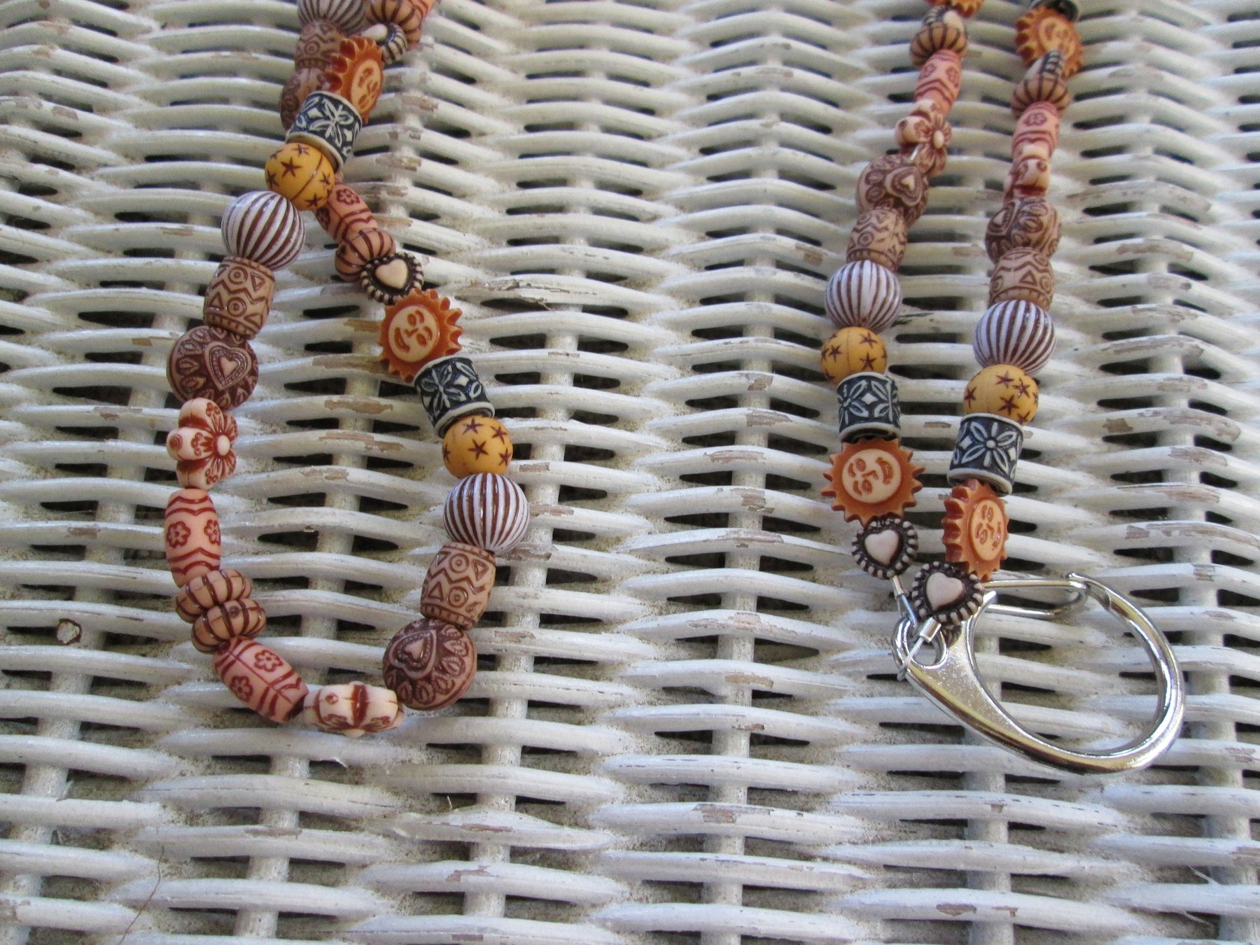 Lanyard, Small Old World Bead Mix, 993, detail 2