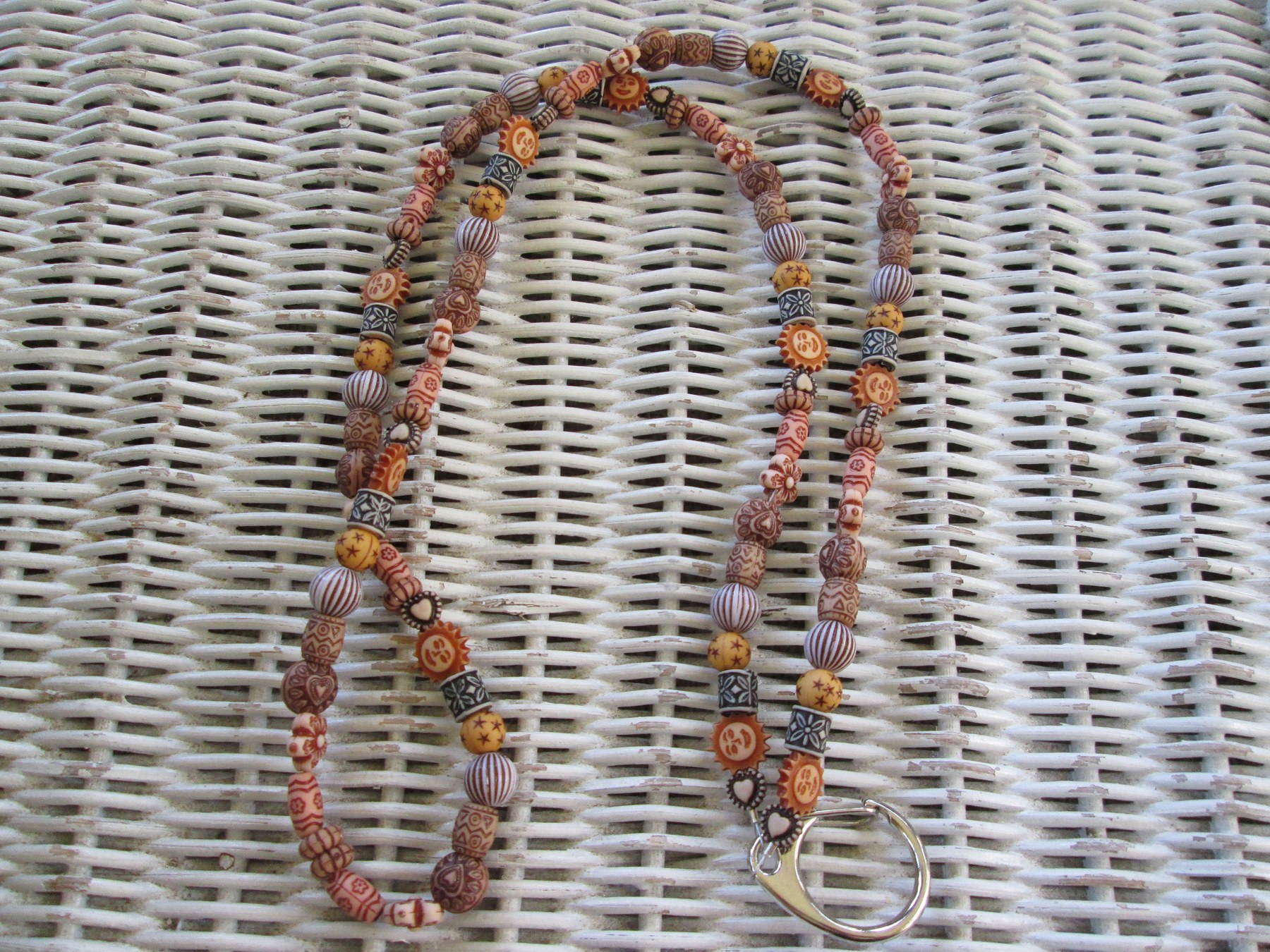 Lanyard, Small Old World Bead Mix, 993, detail 4