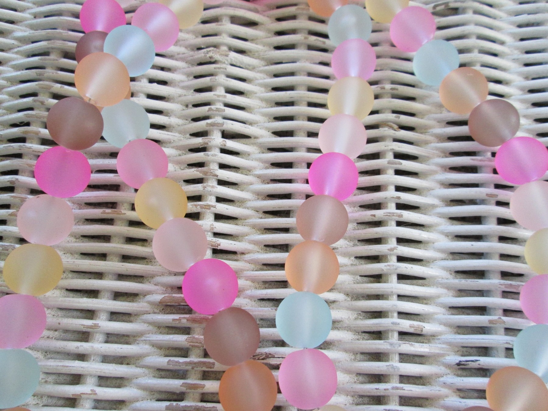 Lanyard, Frosted Round Bead Mix Lanyard, 988, detail 5