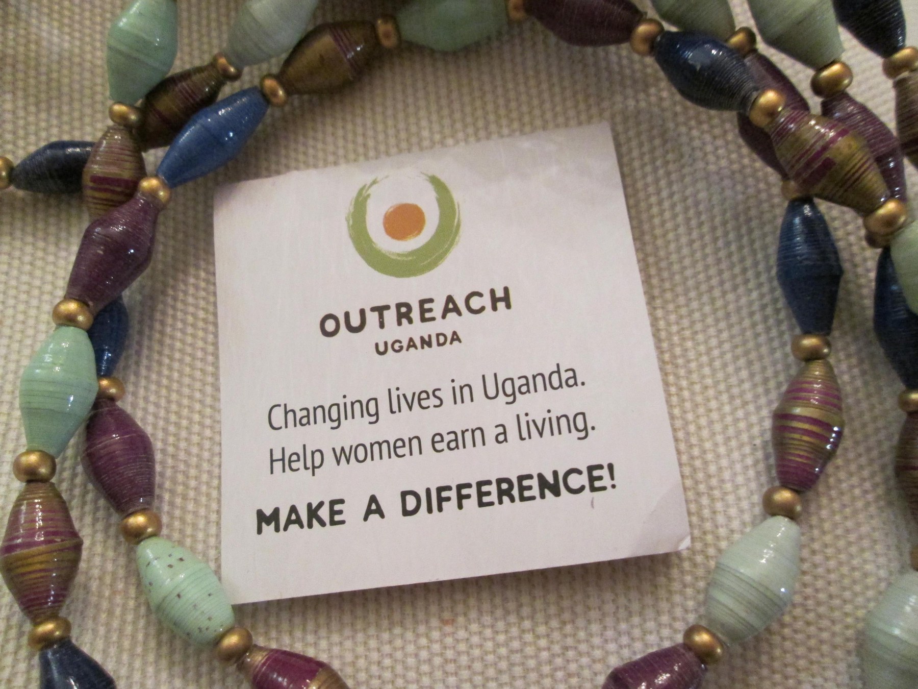 Lanyards, Outreach Uganda Royal Paper Beads, 964, detail 2