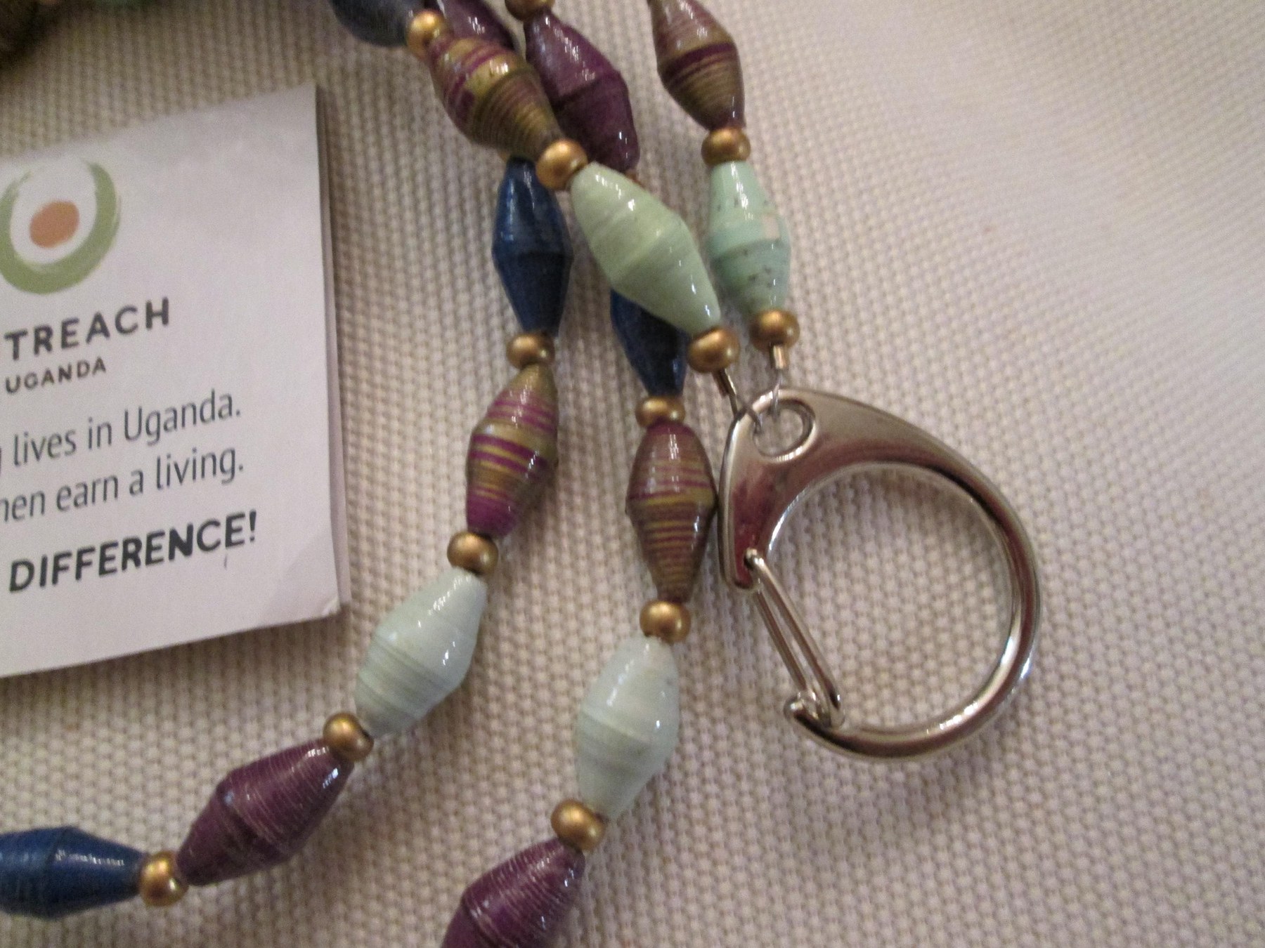 Lanyards, Outreach Uganda Royal Paper Beads, 964, detail 3