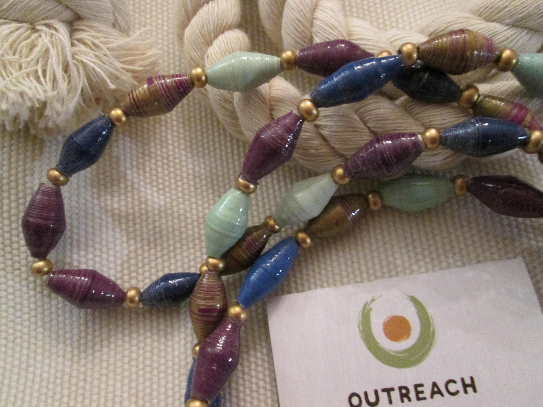 Lanyards, Outreach Uganda Royal Paper Beads, 964, detail 4