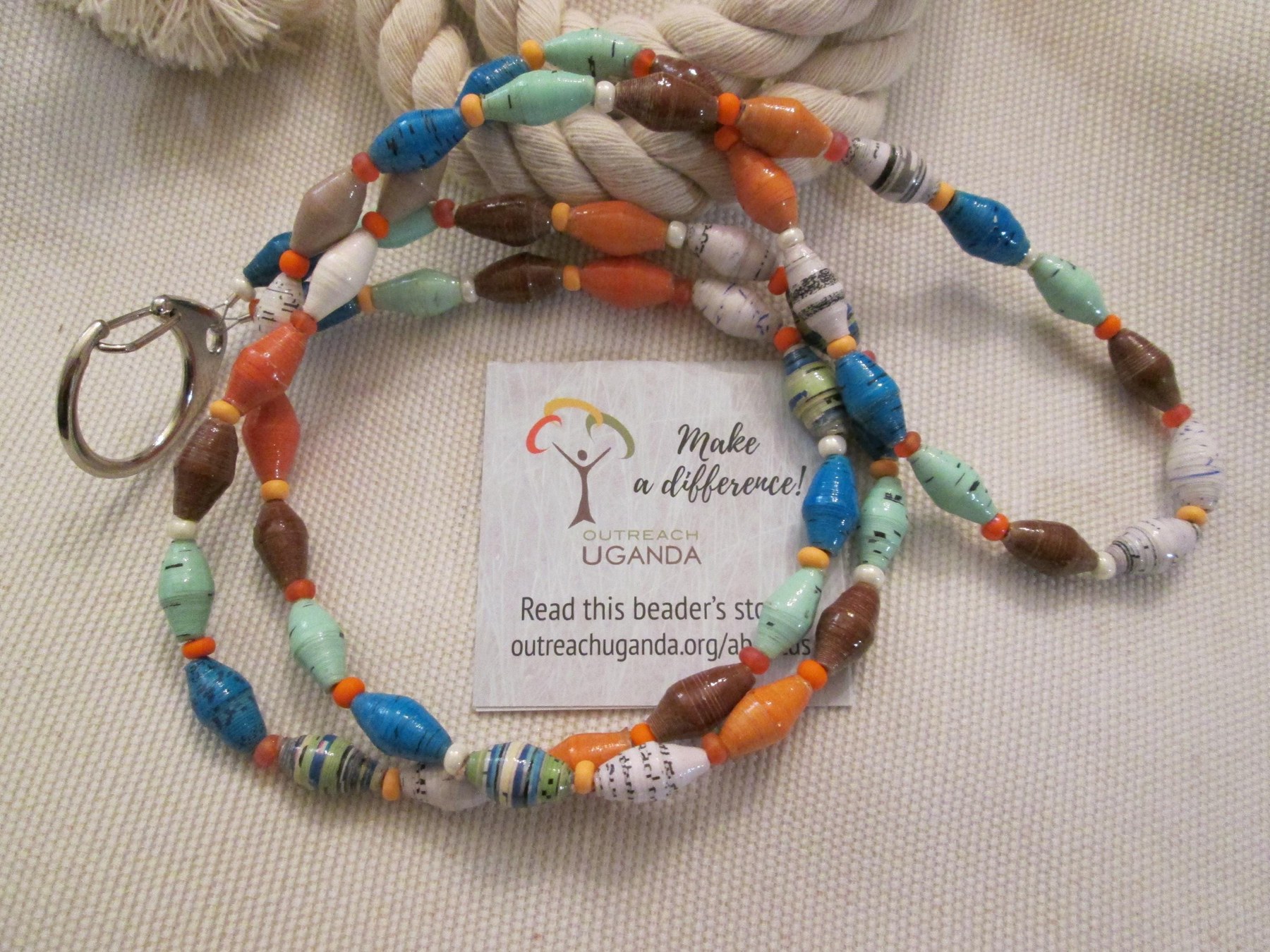 Lanyard, Outreach Uganda Seashore Sampler, 951