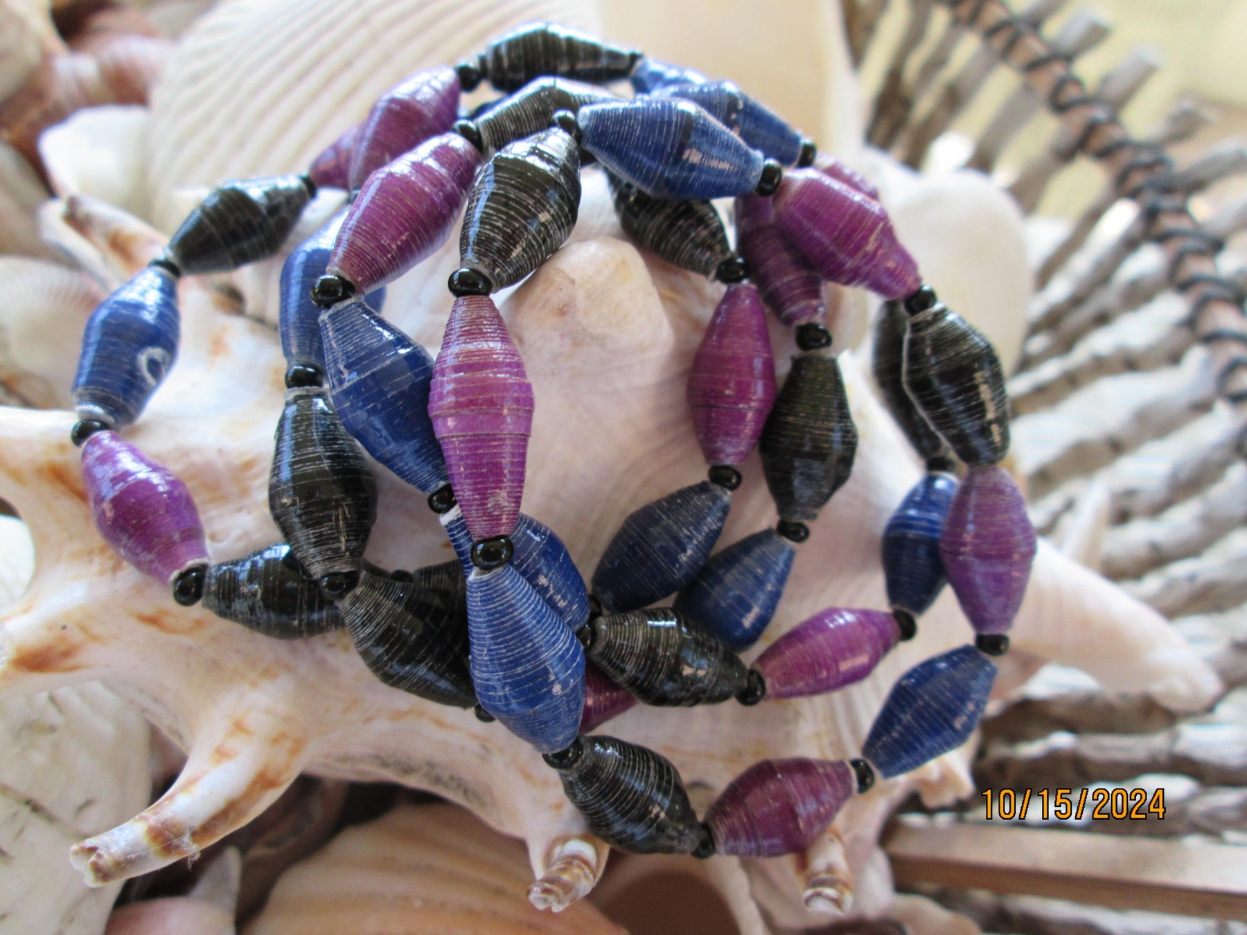 Bracelet Trio, Outreach Uganda Oil Slick Beaded Bracelet, 152