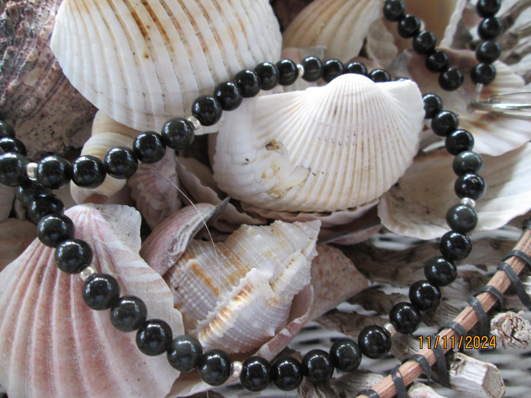 Black onyx beaded lanyard, 771., detail 3