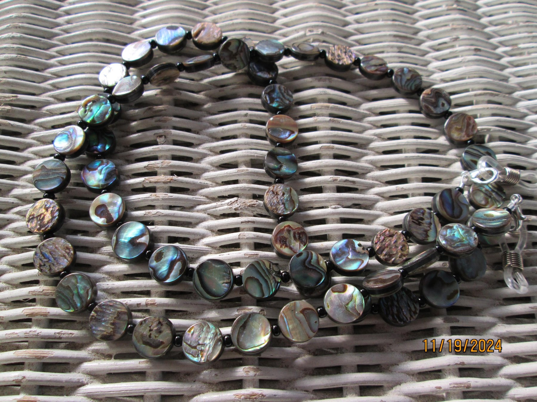 Handmade Abalone Beaded Eyeglass Chain