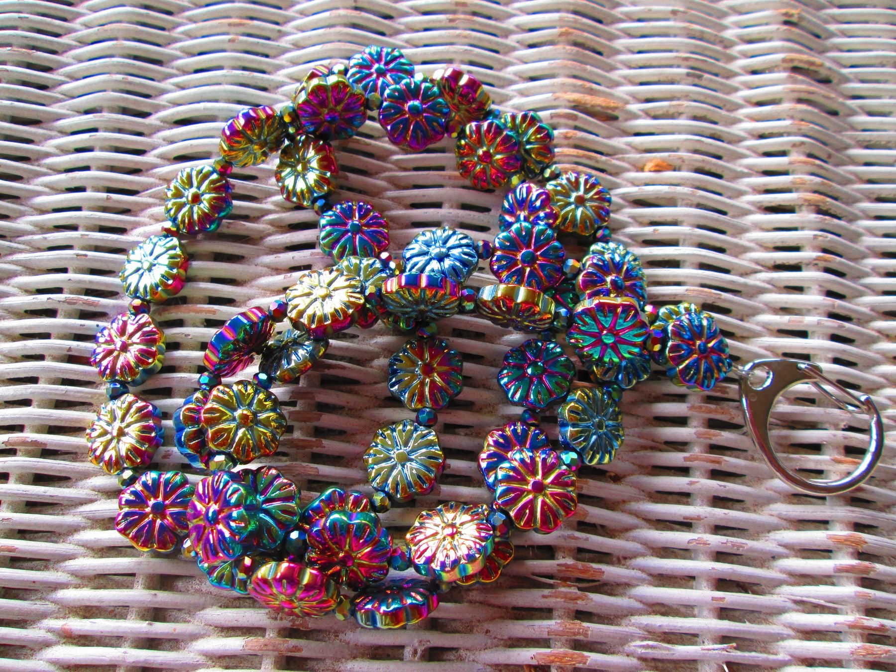 Lanyard, flower beaded lanyard, 801