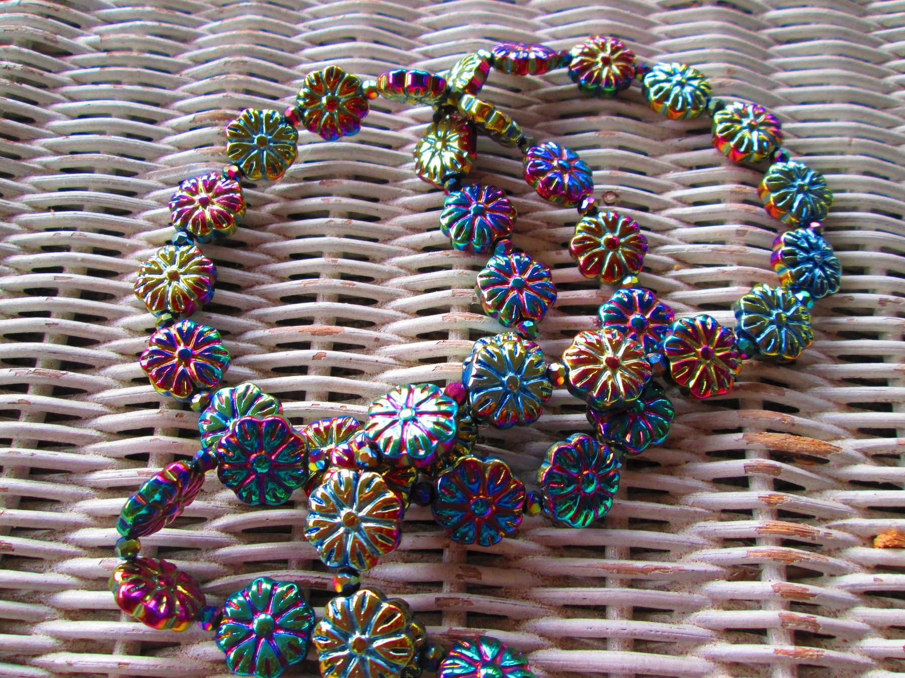 Lanyard, flower beaded lanyard, 801, detail 3