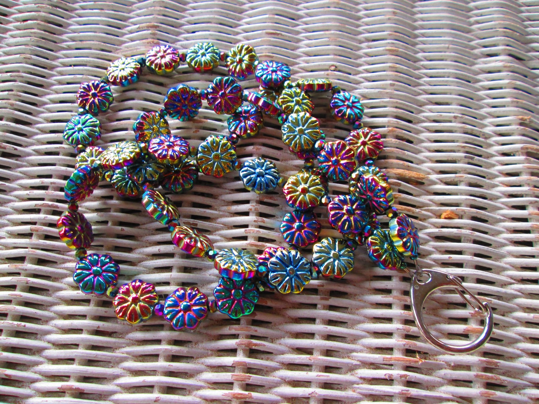 Lanyard, flower beaded lanyard, 801, detail 4