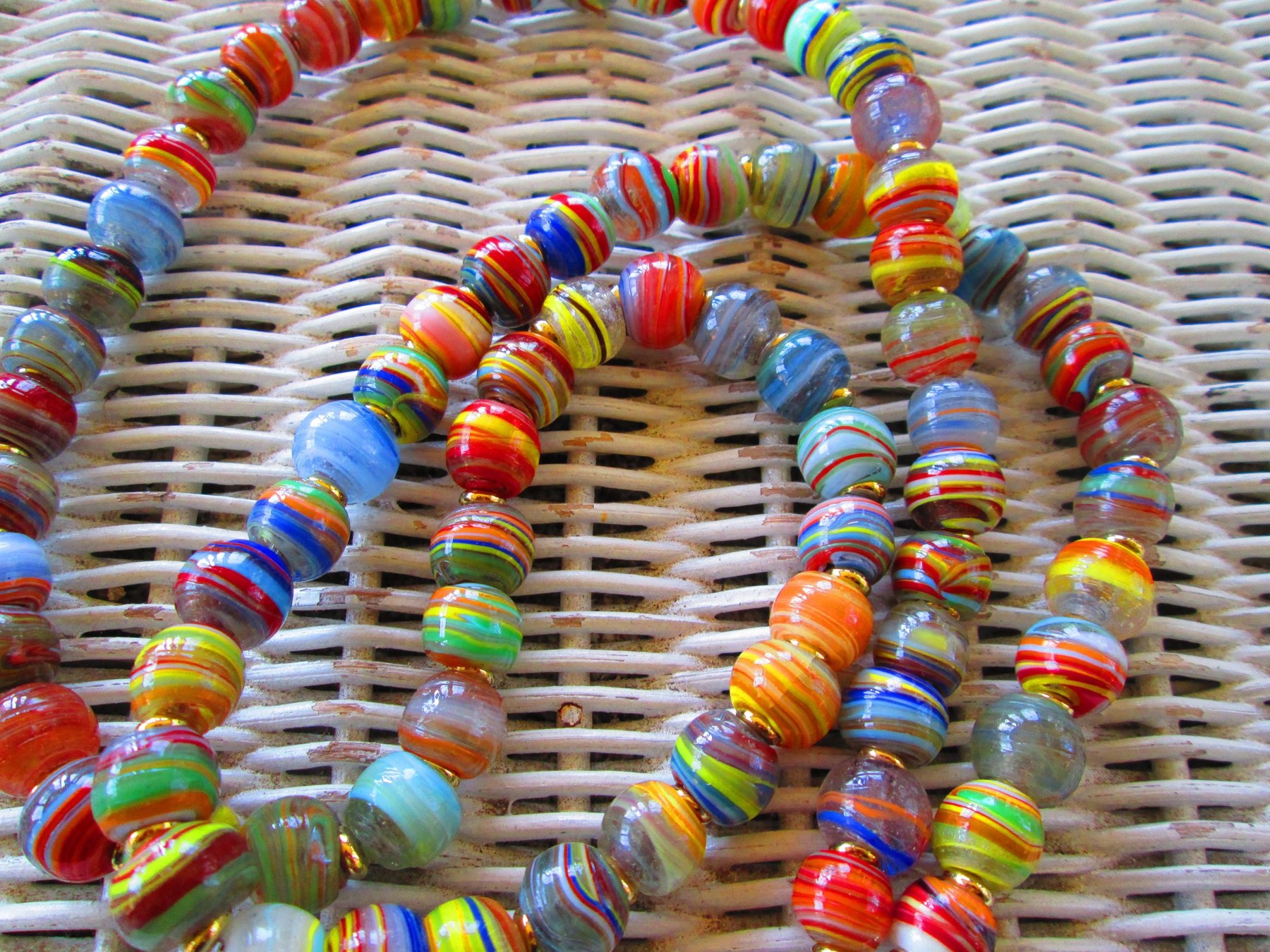 Turkish Artisan Handmade Cube Glass Beaded Lanyard, Badge Holder Necklace, ID Holder, Eyeglass Chain, Teacher Nurse Gift, detail 2