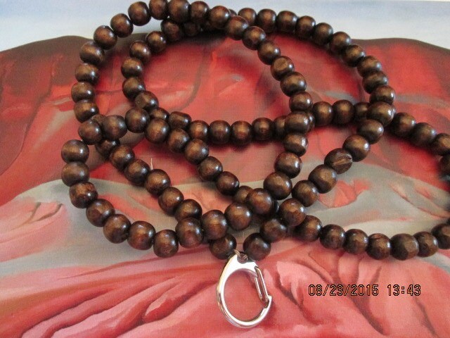 Chestnut Wood Beaded Lanyard: ID Badge Holder, 745, detail 5