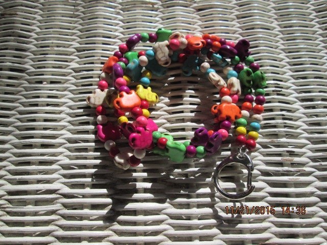 Elephant Beaded Lanyard: Handmade Stone ID Badge, detail 5