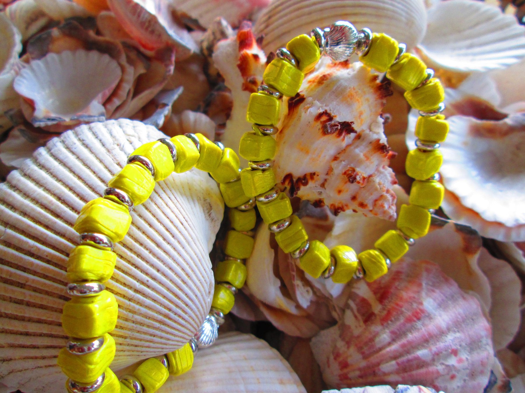Turkish Artisan Cube Glass Bracelet, Handmade Beaded Stretch Bracelet, Buy One Get One Free, Boho Gift for Her, detail 4