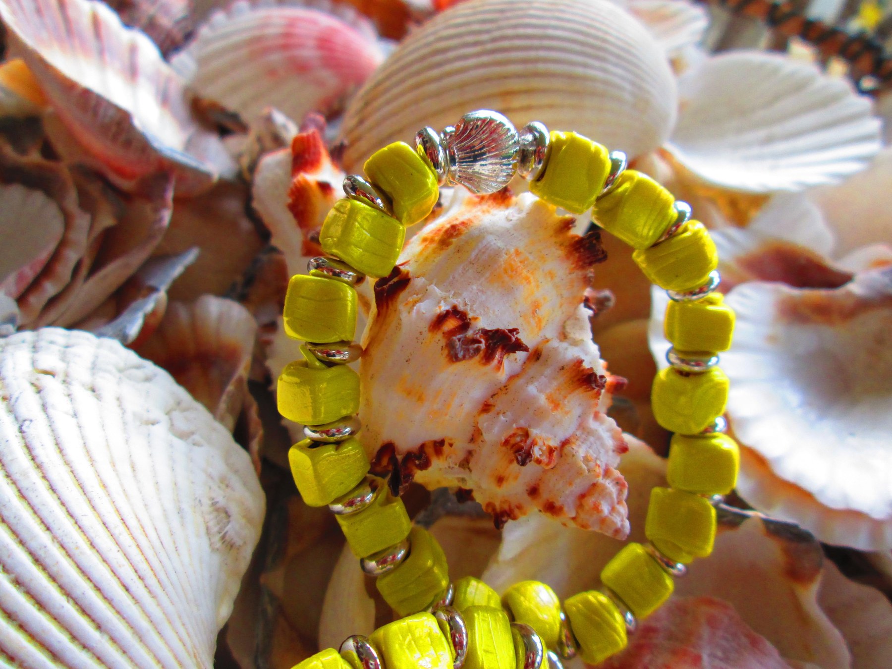 Turkish Artisan Cube Glass Bracelet, Handmade Beaded Stretch Bracelet, Buy One Get One Free, Boho Gift for Her, detail 5