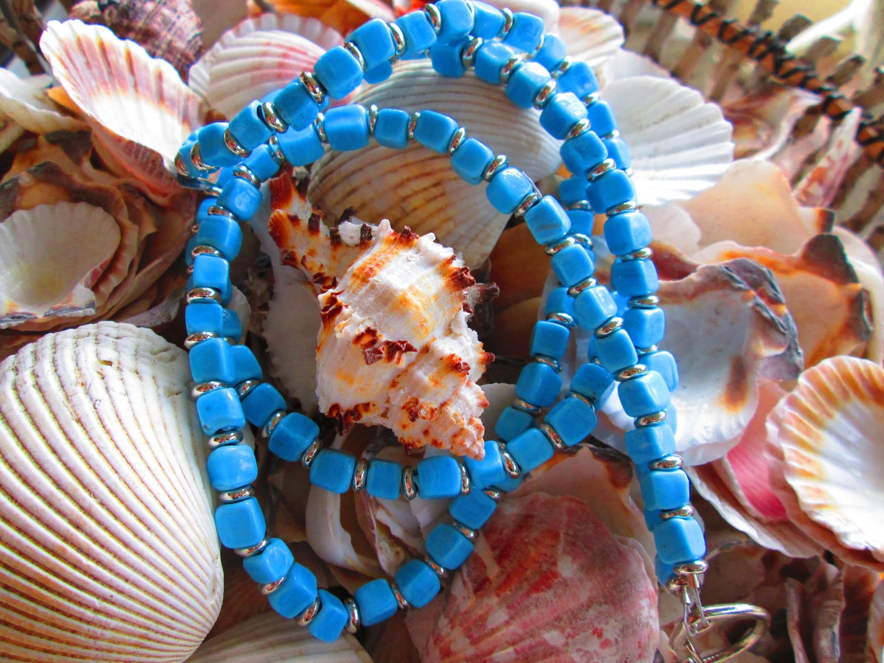 Turkish Artisan Handmade Cube Glass Beaded Lanyard, Badge Holder Necklace, ID Holder, Eyeglass Chain, Teacher Nurse Gift