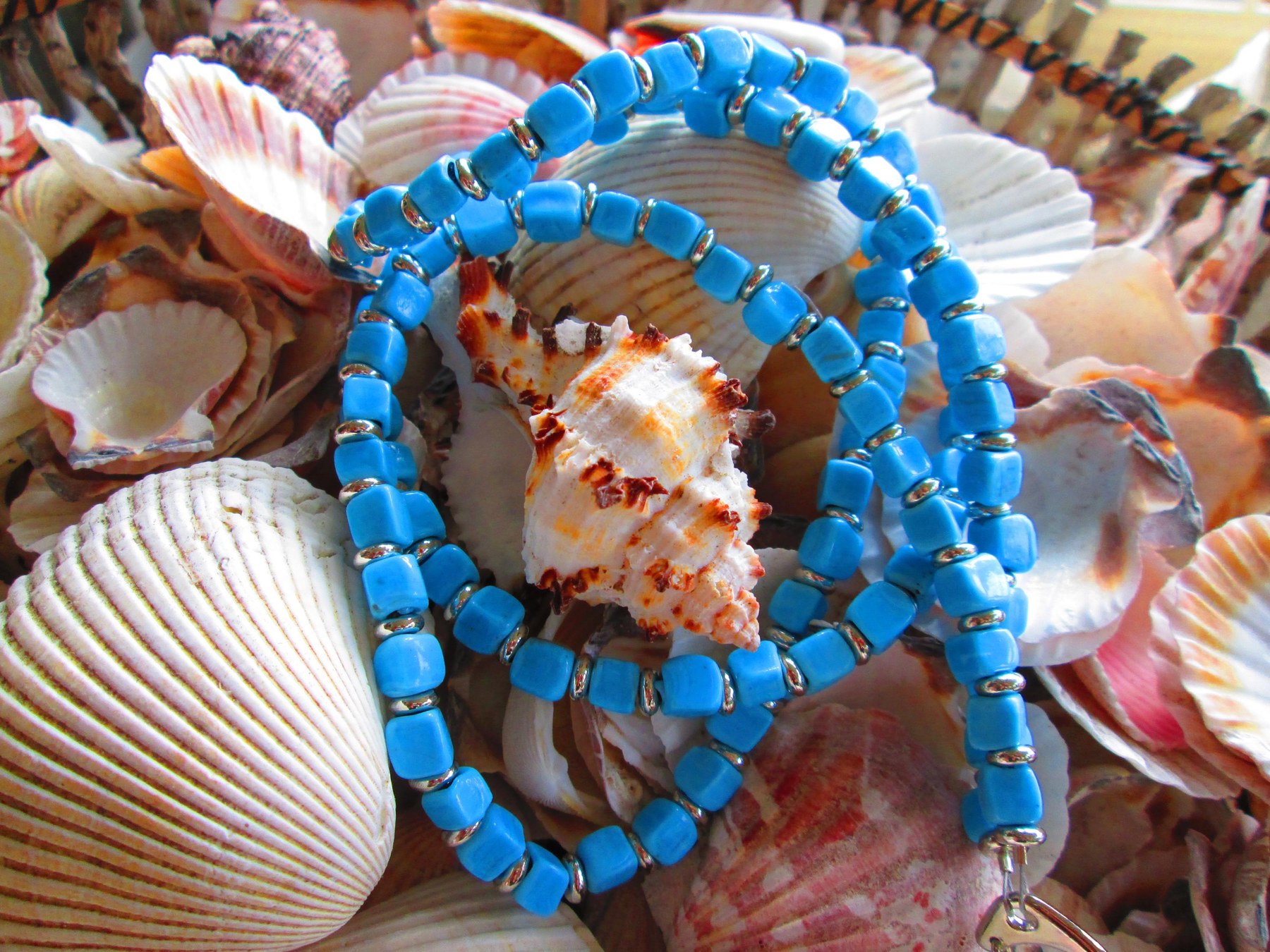 Turkish Artisan Handmade Cube Glass Beaded Lanyard, Badge Holder Necklace, ID Holder, Eyeglass Chain, Teacher Nurse Gift, detail 4