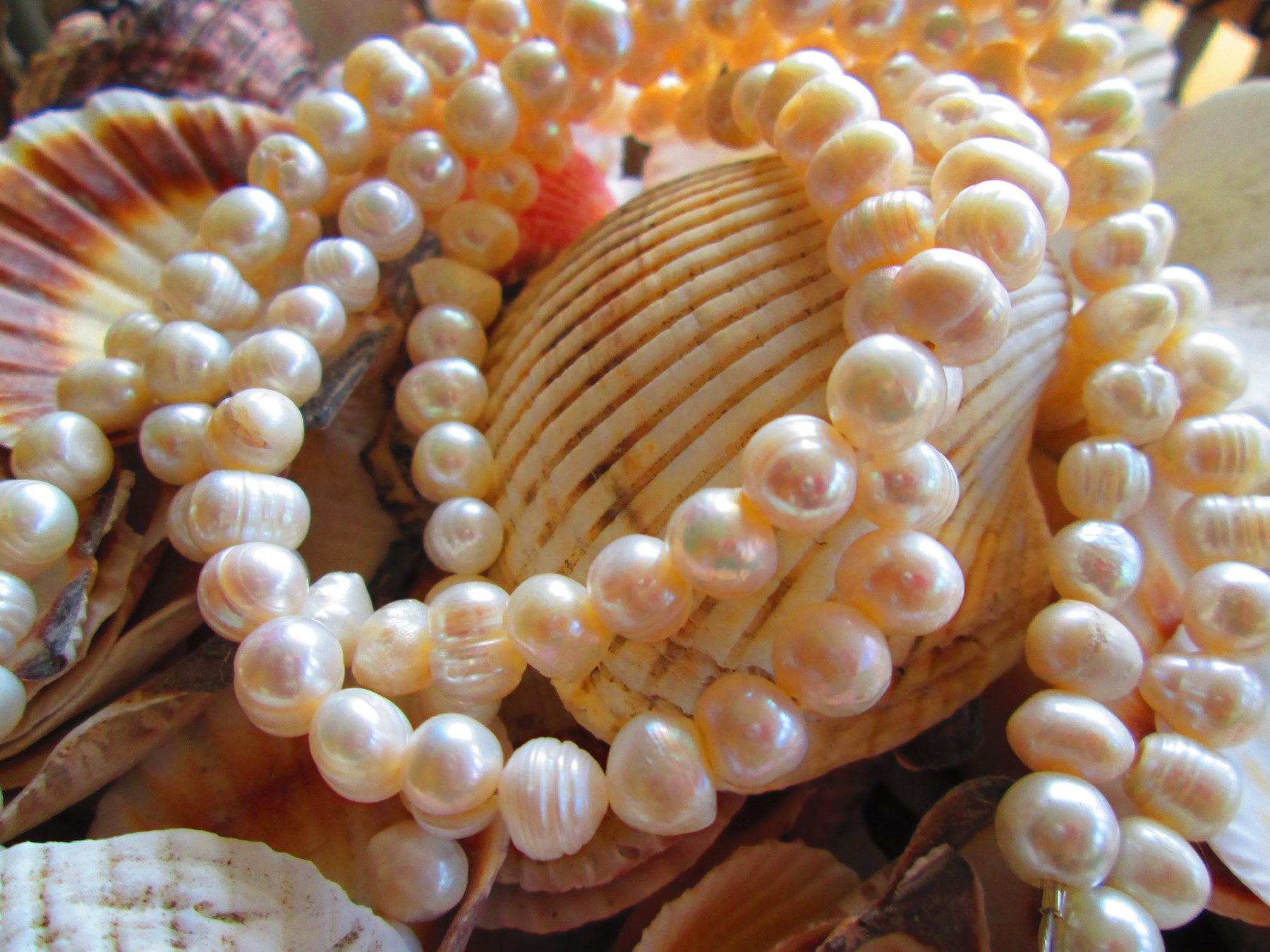 Lanyard, Freshwater Pearl beaded lanyard, 825, detail 5