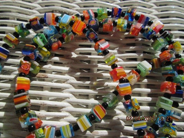 Lanyard, Millefiori Handmade Beaded Lanyard, 887, detail 3