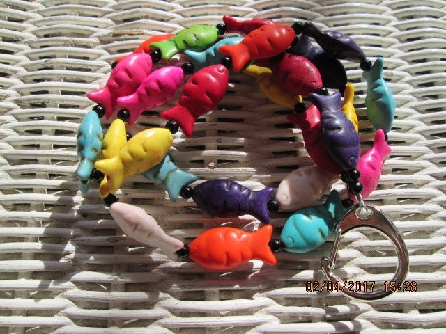 Lanyard, Fish Handmade beaded lanyard, 893