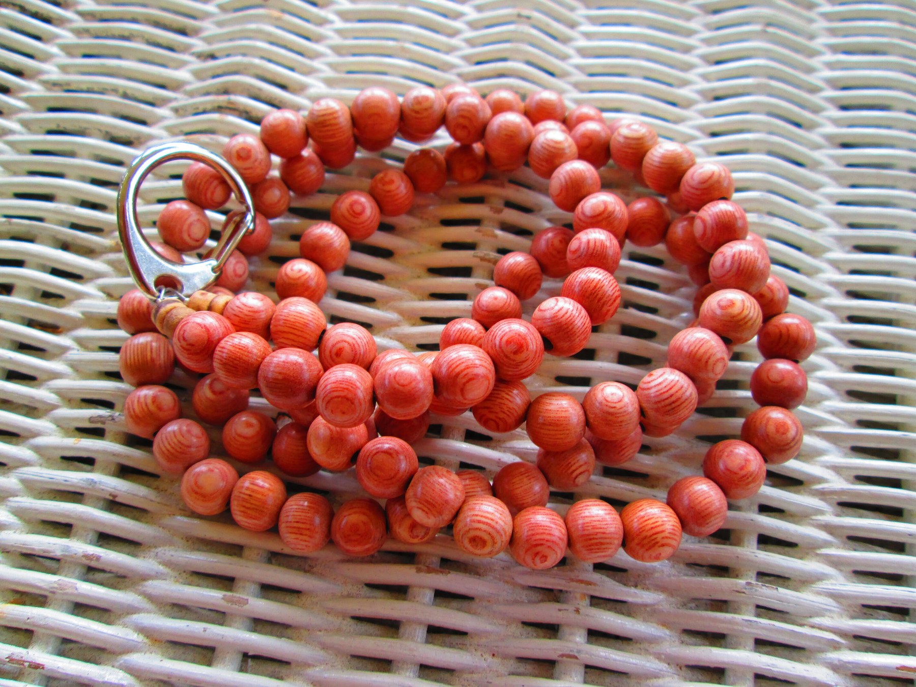 Lanyard, Rosewood 8mm Beaded Handmade Lanyard, 949