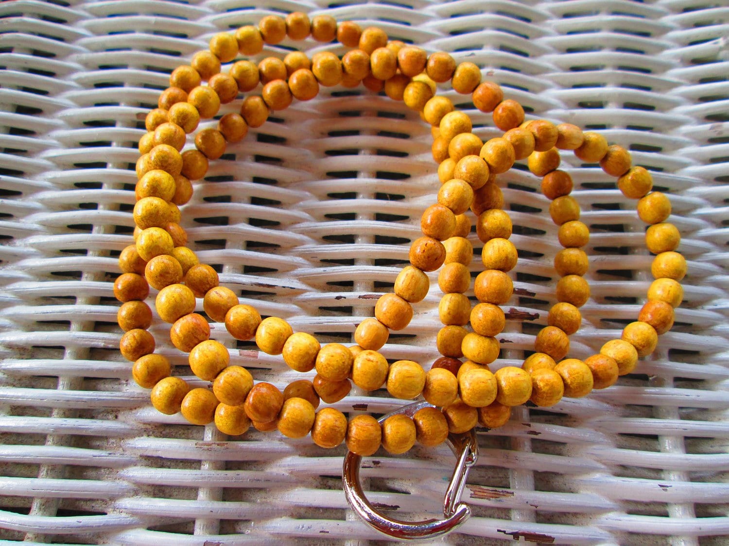 Lanyard, Jackfruit 6mm Handmade Beaded Lanyard, 916, detail 2