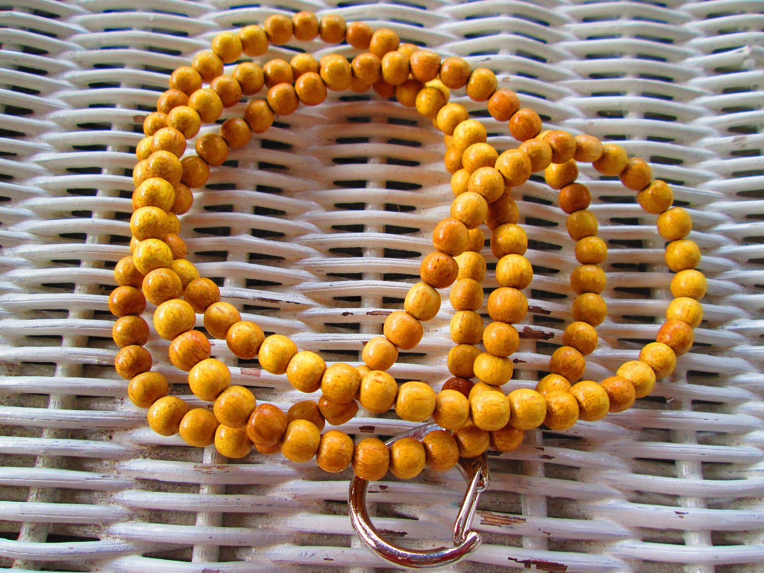 Lanyard, Jackfruit 6mm Handmade Beaded Lanyard, 916, detail 5