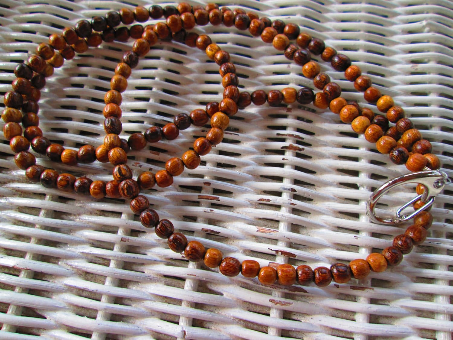 Roble 6mm Wood Beaded Lanyard: ID Badge Holder, 914