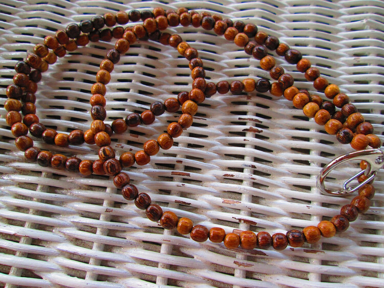 Roble 6mm Wood Beaded Lanyard: ID Badge Holder, 914, detail 2