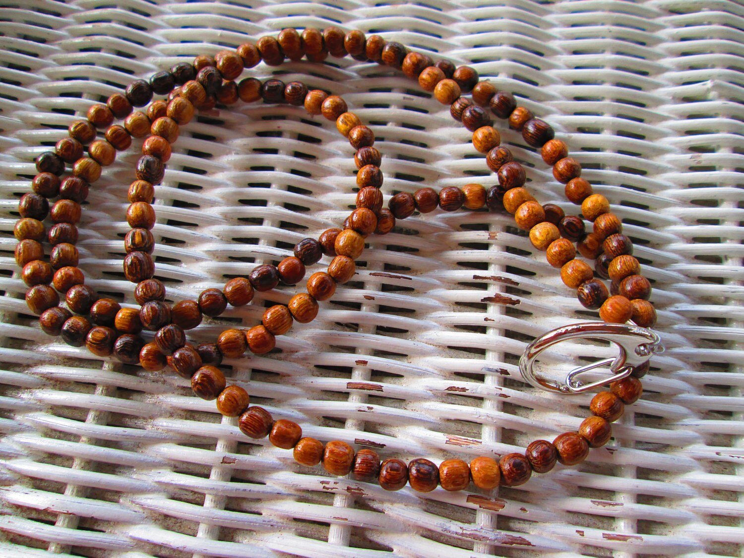 Roble 6mm Wood Beaded Lanyard: ID Badge Holder, 914, detail 3