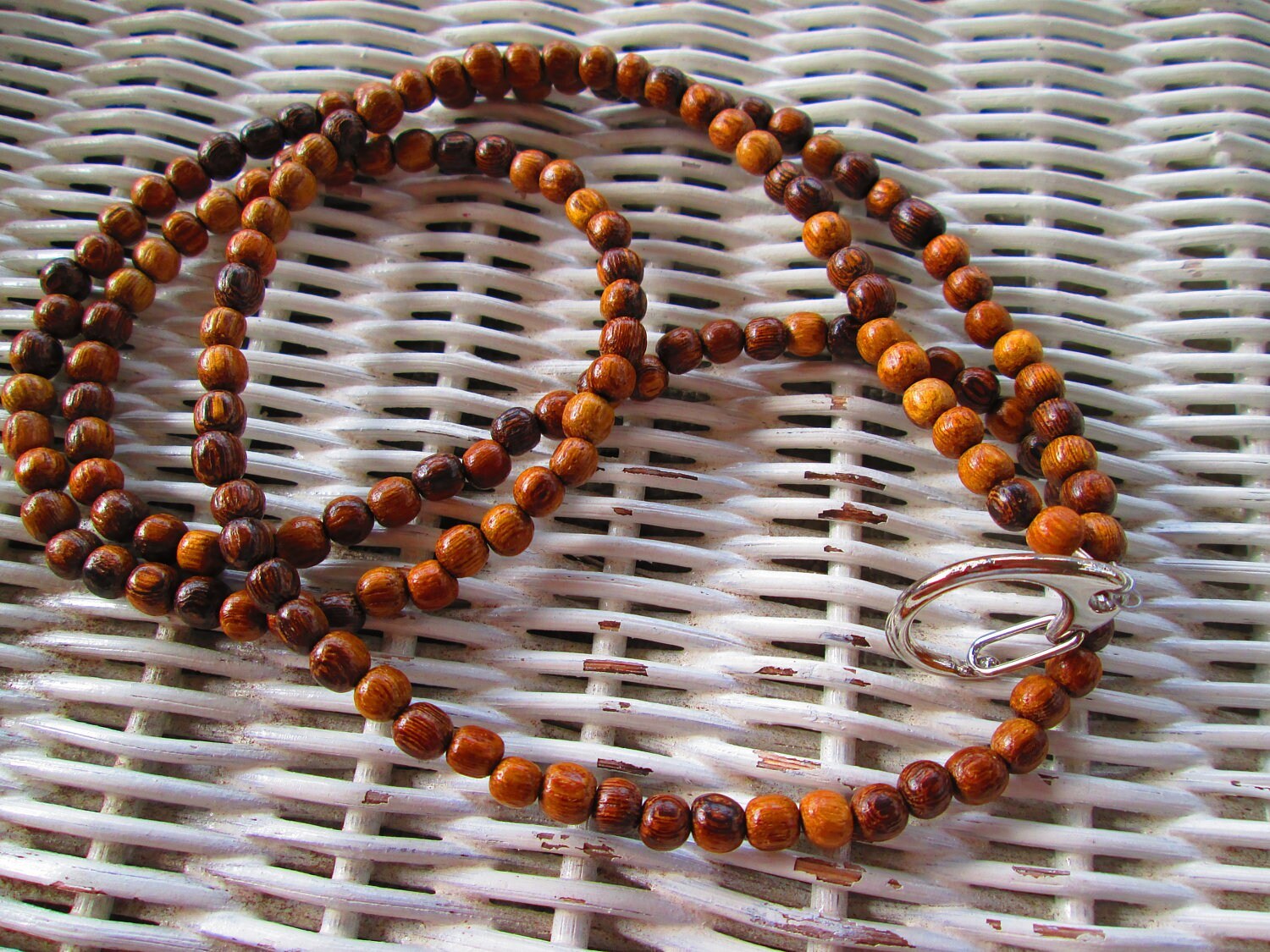 Roble 6mm Wood Beaded Lanyard: ID Badge Holder, 914, detail 4