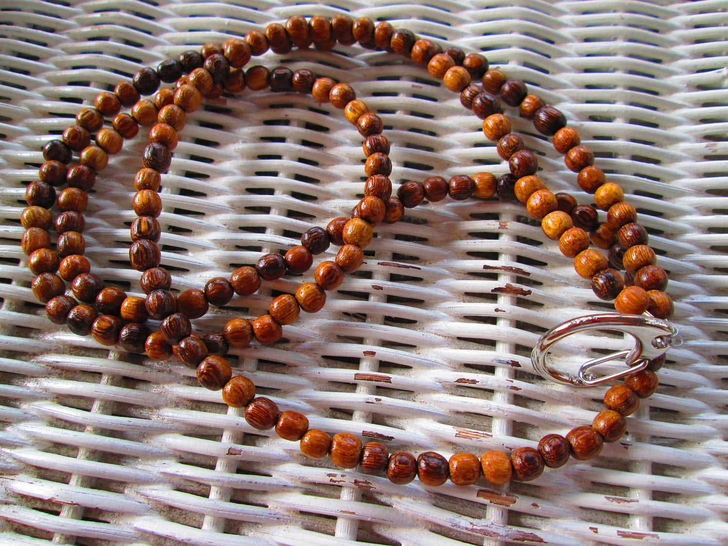 Roble 6mm Wood Beaded Lanyard: ID Badge Holder, 914, detail 5