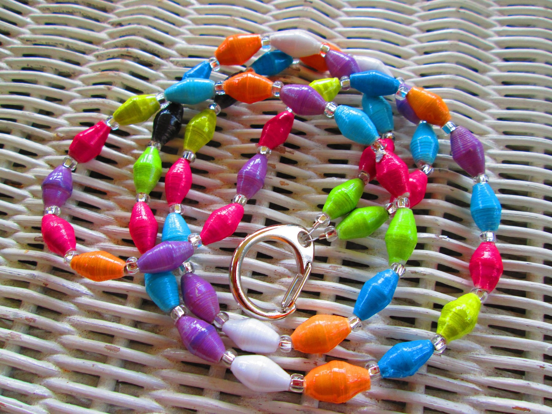 Lanyard, Outreach Uganda Birds of Paradise Paper Bead ID Badge, 926