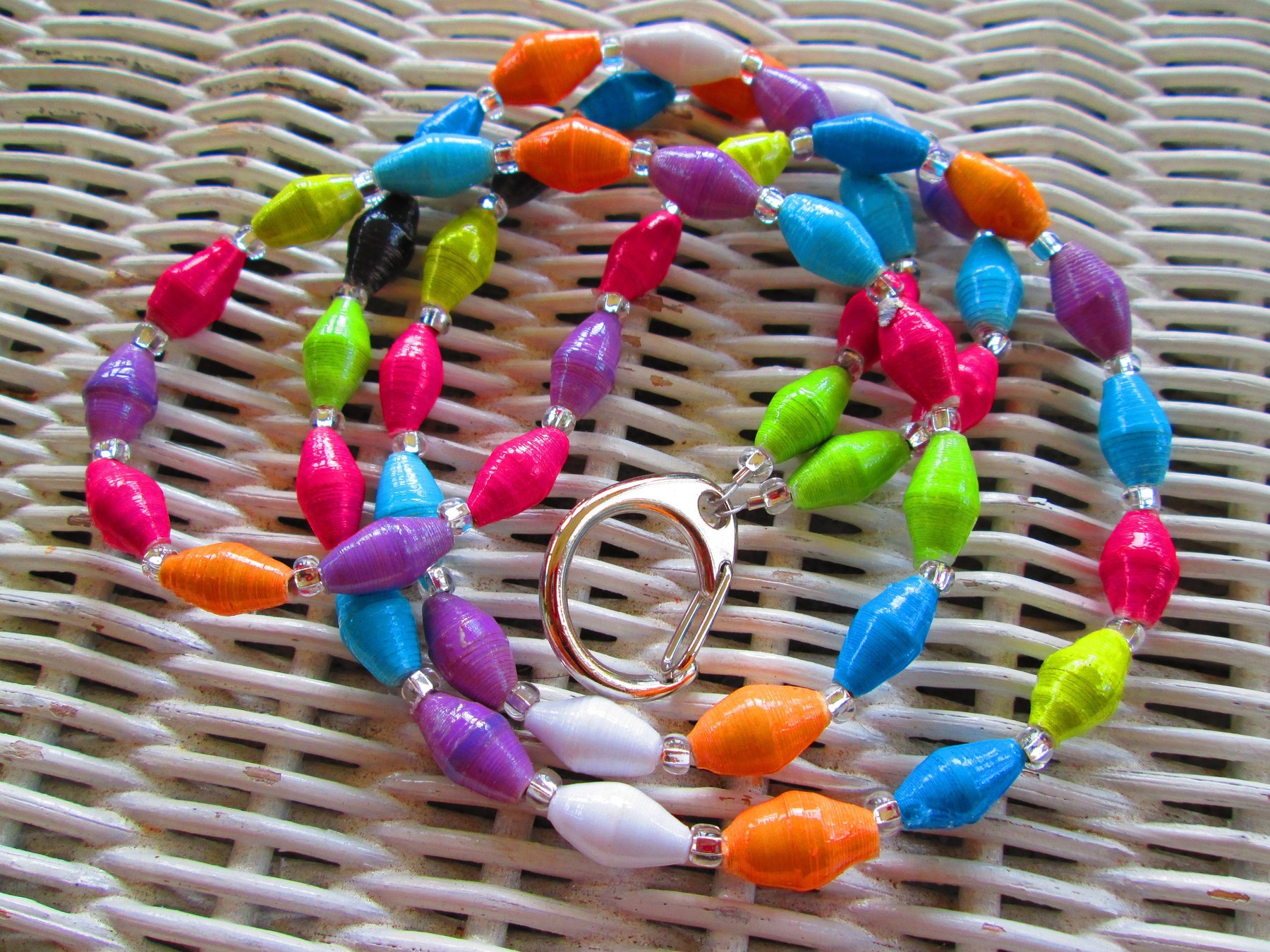 Lanyard, Outreach Uganda Birds of Paradise Paper Bead ID Badge, 926, detail 3