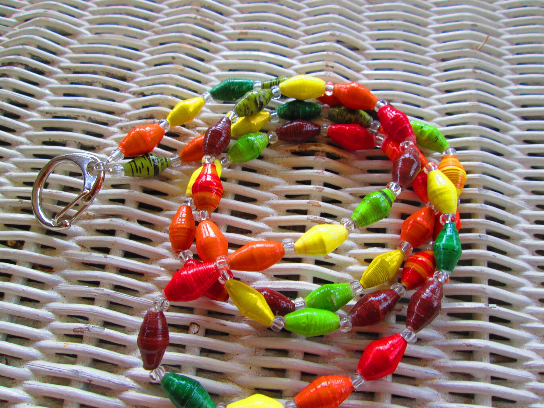 Lanyard, Outreach Uganda Falling Leaves Paper bead Lanyard, 929
