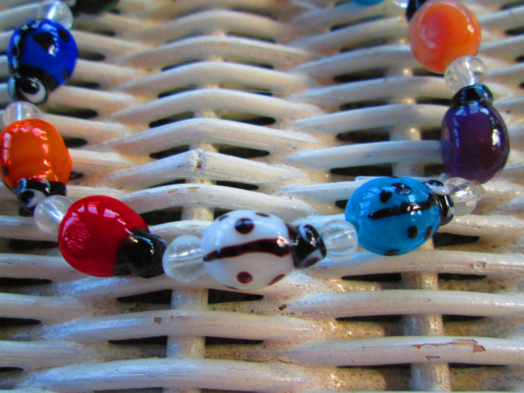 Handmade Ladybug Bead Bracelet: Multi-Color Glass Teen Jewelry, BUY one GET one FREE 321, detail 4