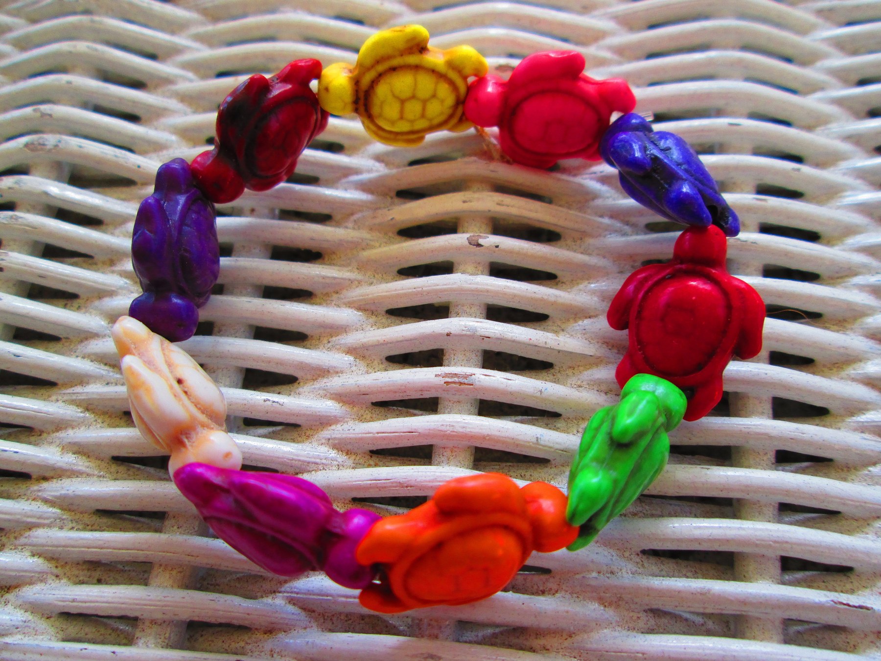 Sea Turtle Bracelet: Multi Color Reconstituted Stone Beads, BUY one GET one FREE, 371?, detail 2