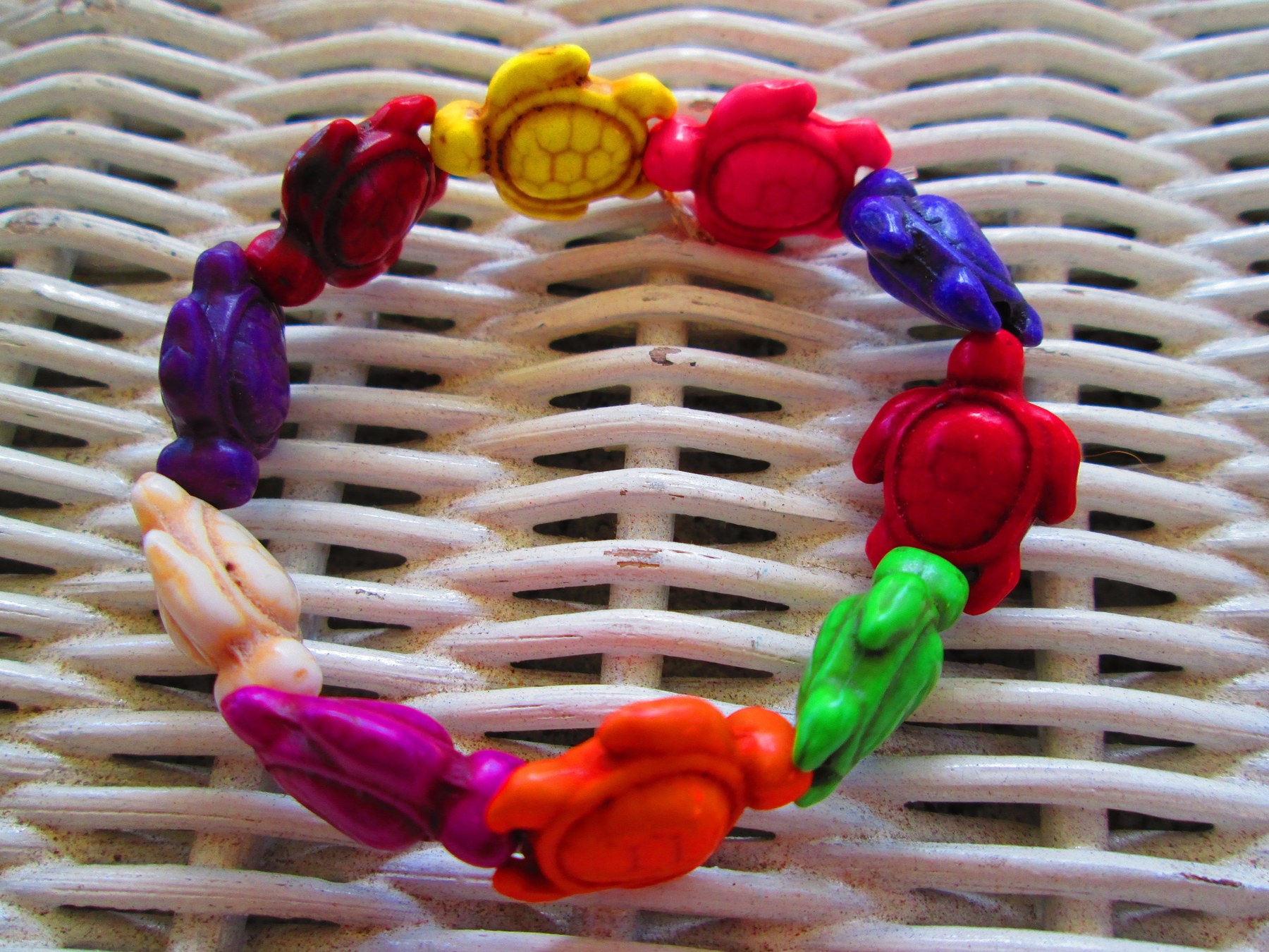 Sea Turtle Bracelet: Multi Color Reconstituted Stone Beads, BUY one GET one FREE, 371?, detail 3