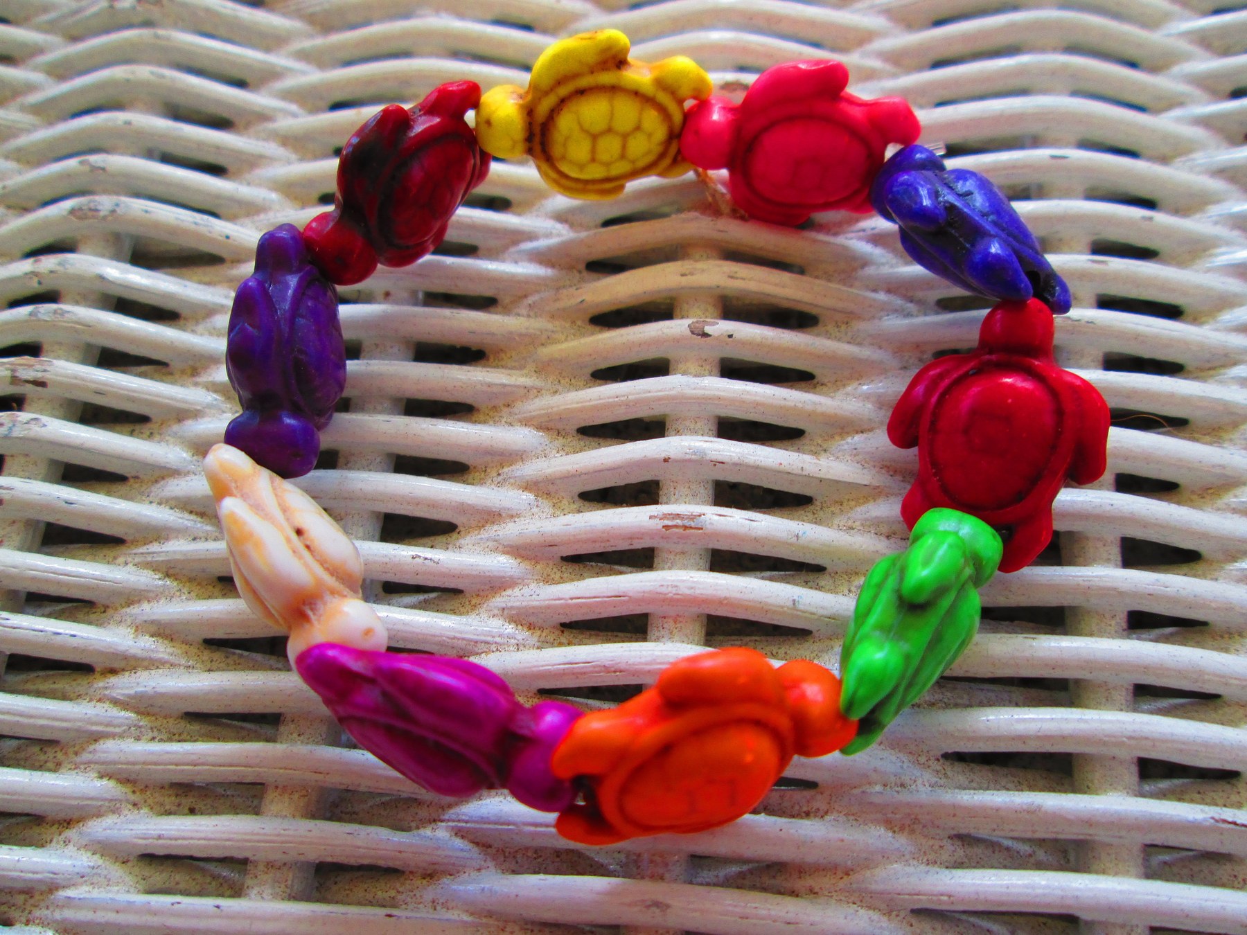 Sea Turtle Bracelet: Multi Color Reconstituted Stone Beads, BUY one GET one FREE, 371?, detail 4
