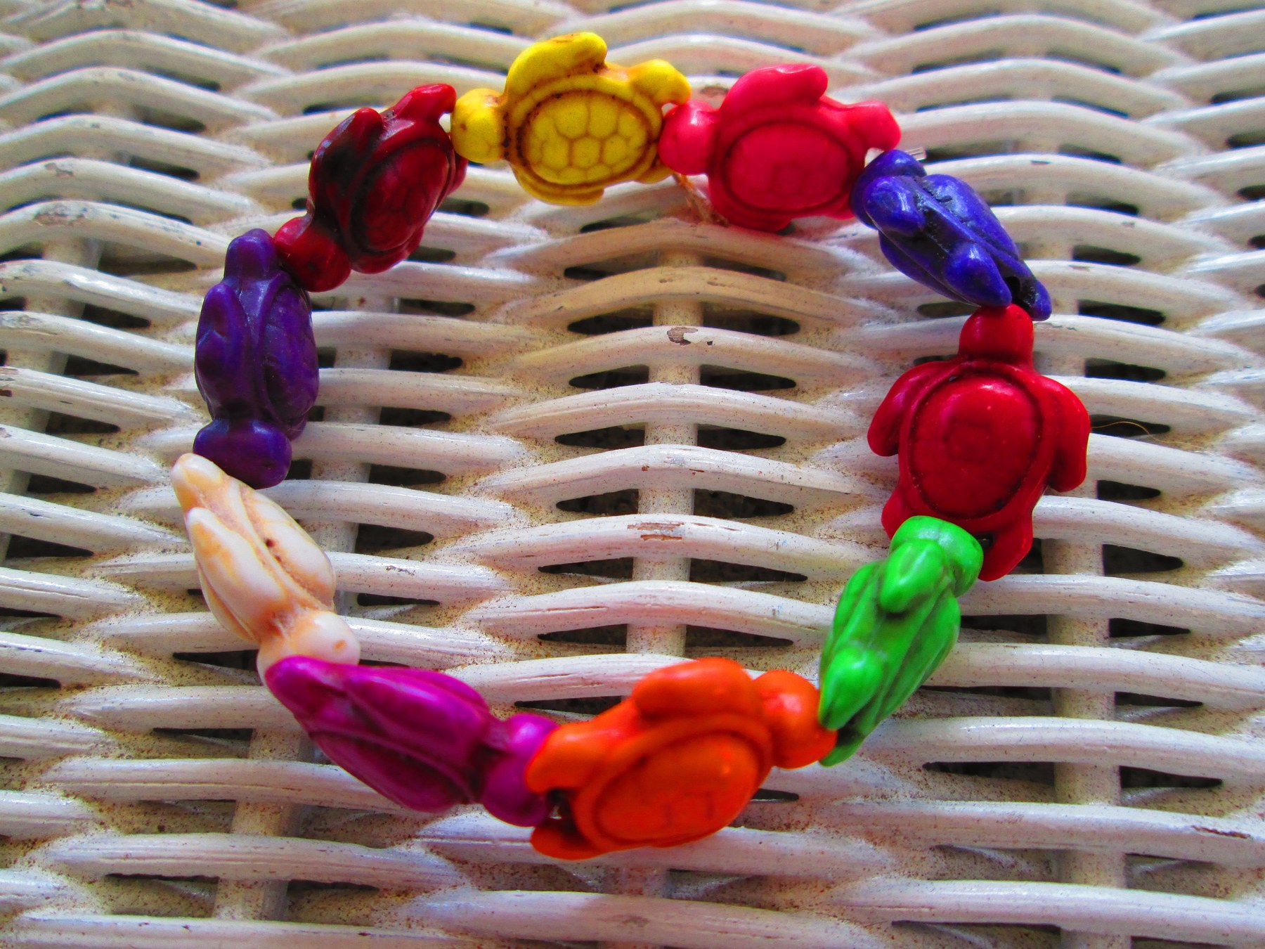 Sea Turtle Bracelet: Multi Color Reconstituted Stone Beads, BUY one GET one FREE, 371?, detail 5