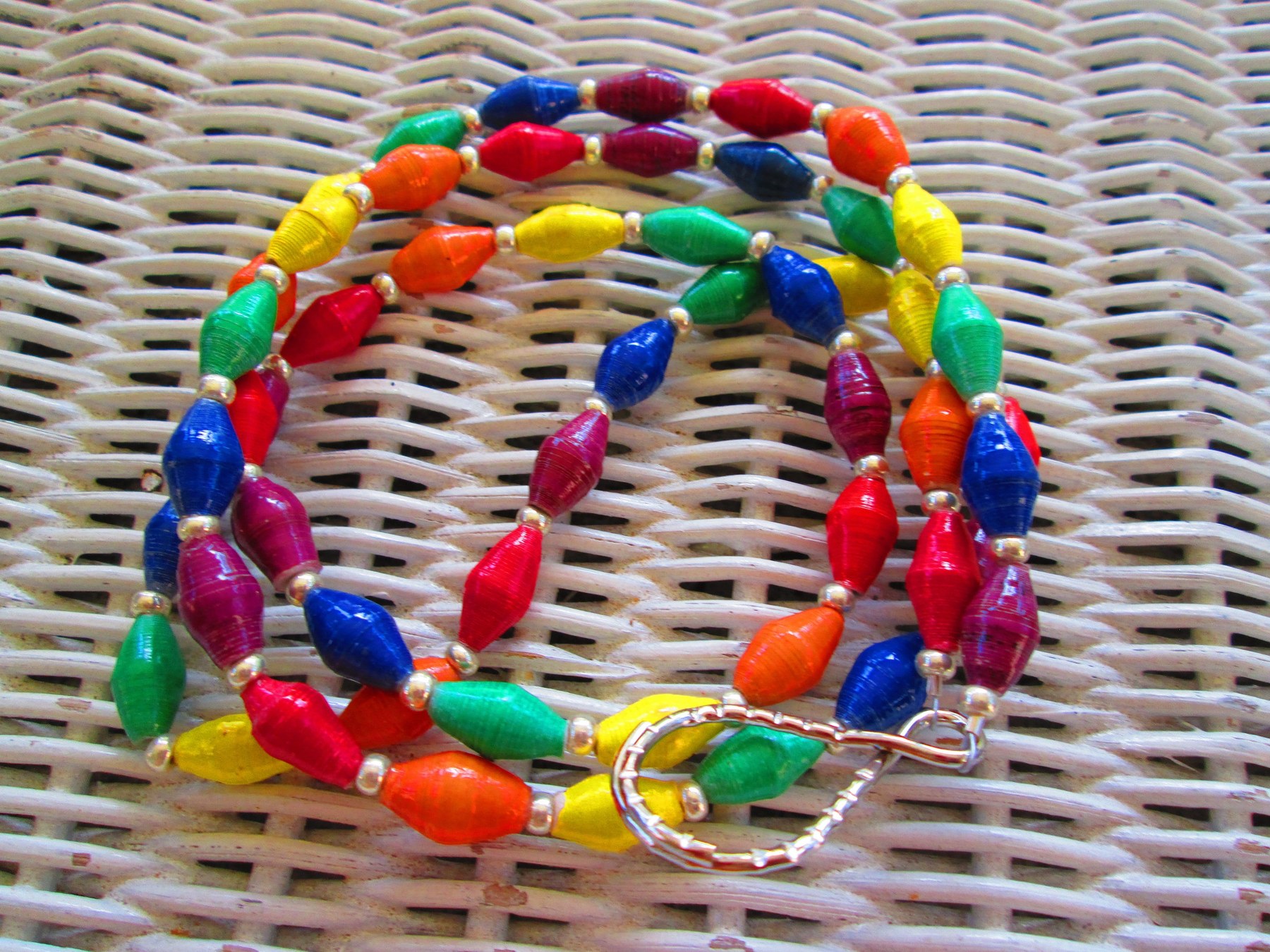 Lanyard, Outreach Uganda Crayon Box paper beaded lanyard, 973