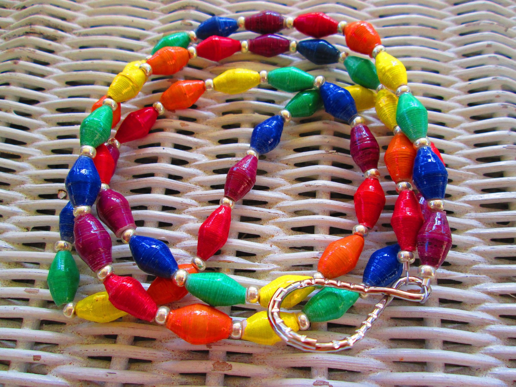 Lanyard, Outreach Uganda Crayon Box paper beaded lanyard, 973, detail 5