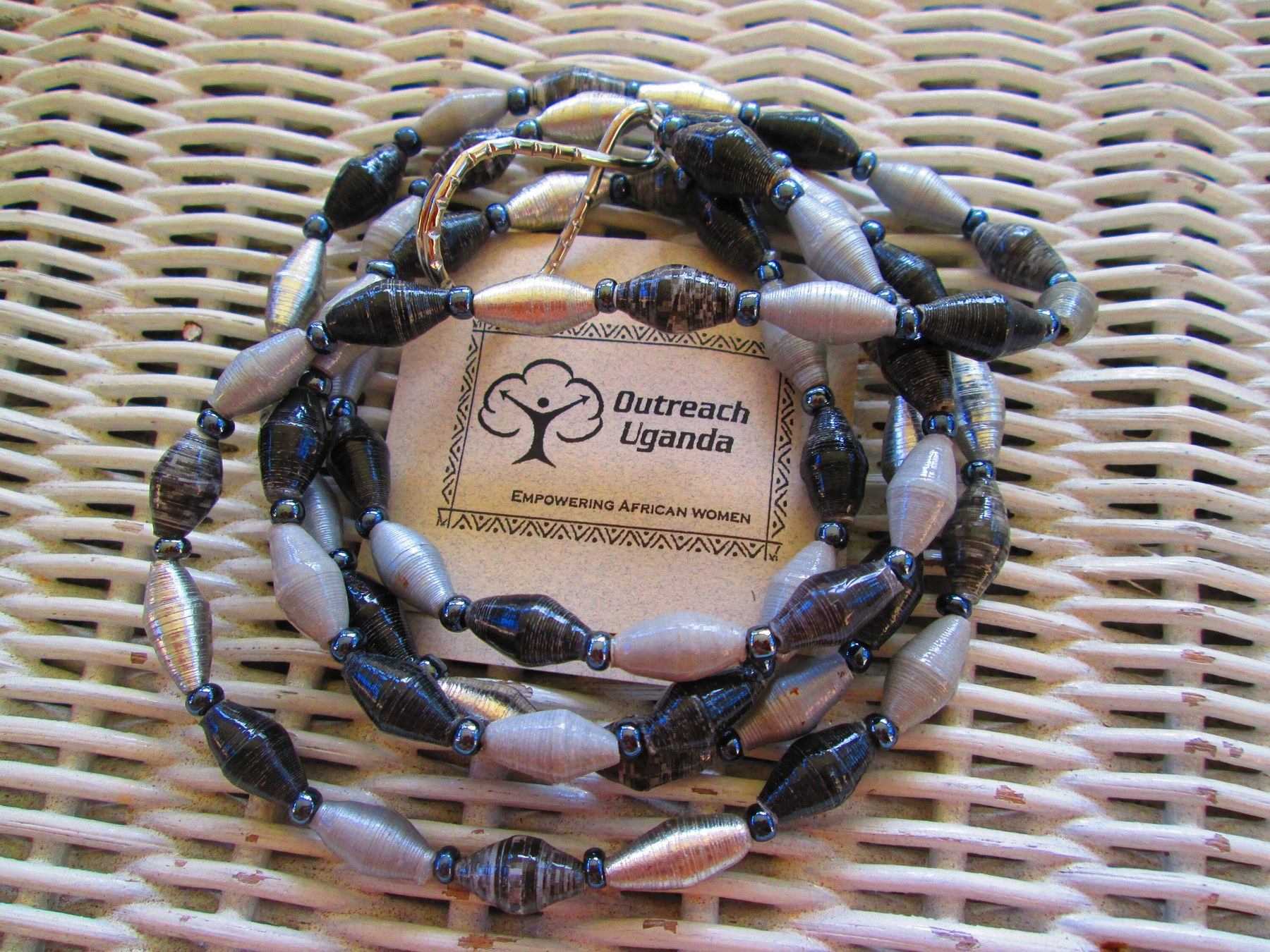 Lanyard, Outreach Uganda Elephant paperbead lanyard, 963