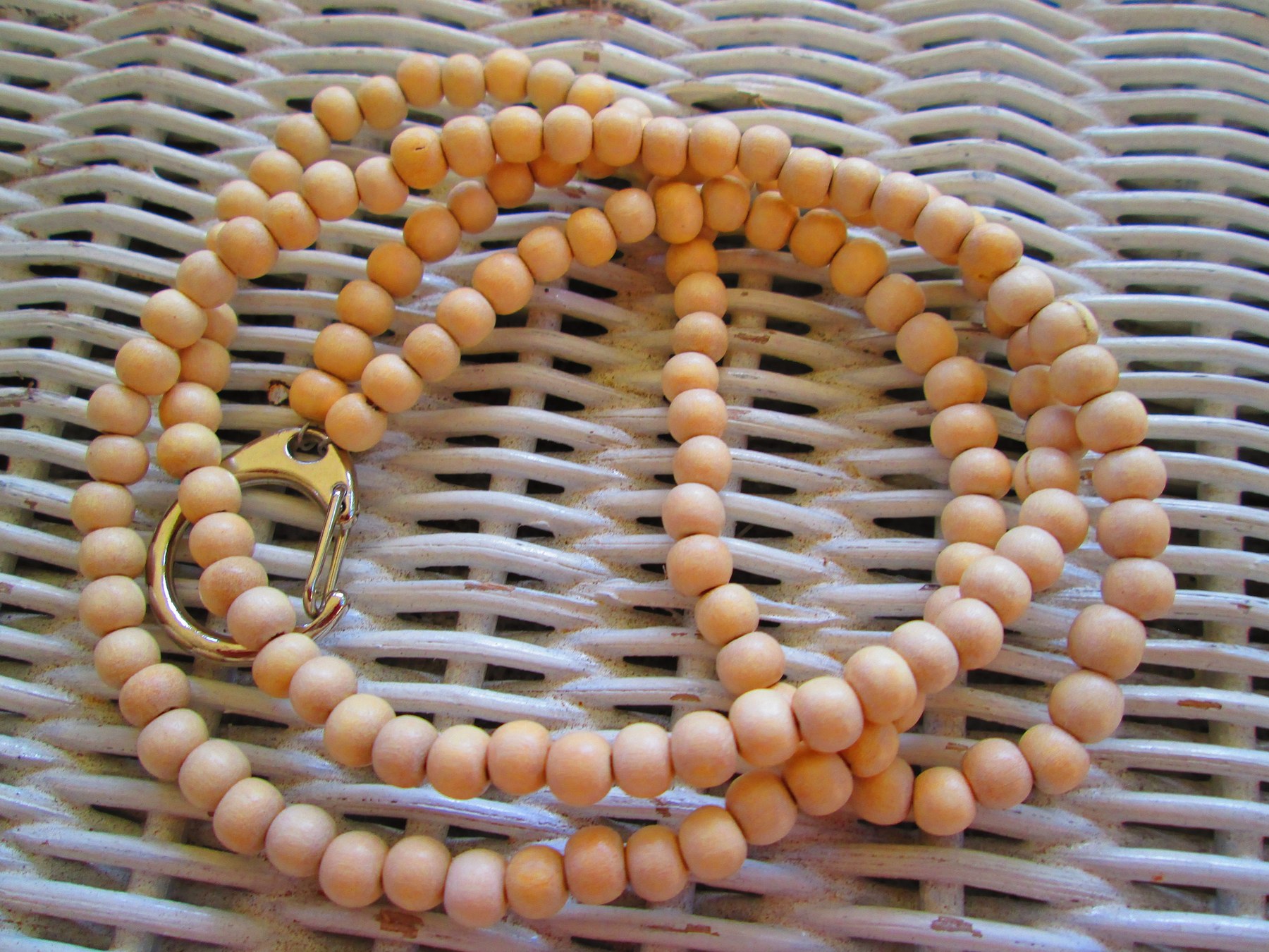 Lanyard, Whitewood 6mm handmade beaded lanyard id badge, 957