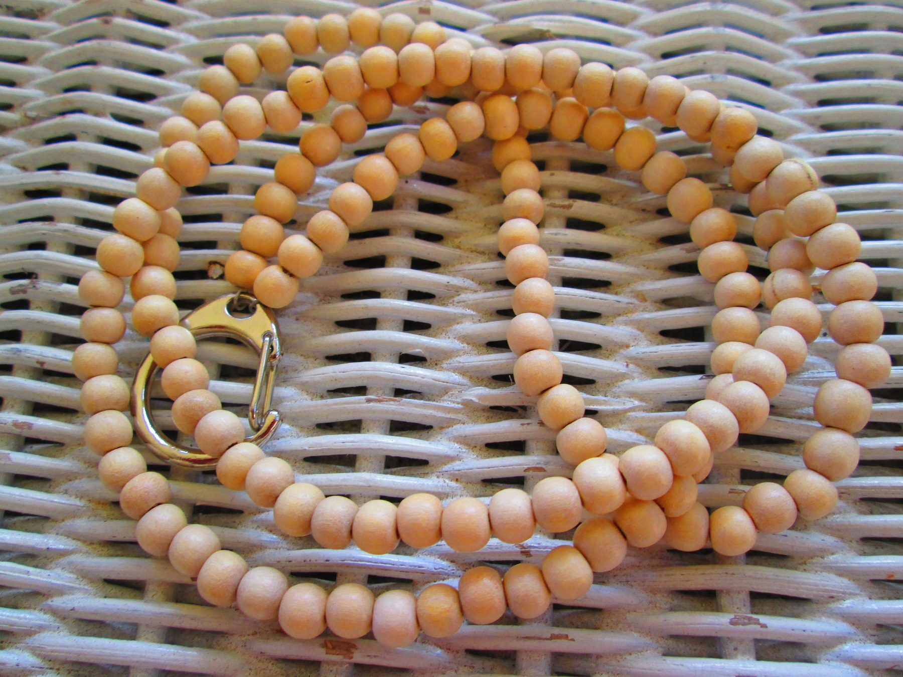 Lanyard, Whitewood 6mm handmade beaded lanyard id badge, 957, detail 3